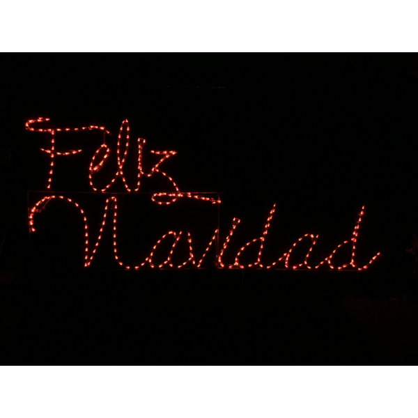 Lori's Lighted D'Lites Feliz Navidad Script Letter Sign Lighted Display